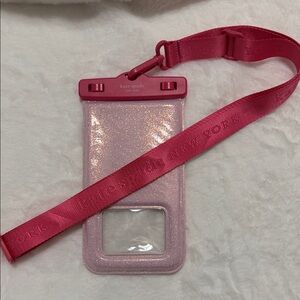 Kate Spade Sparkling Pink Phone Case with Strap
